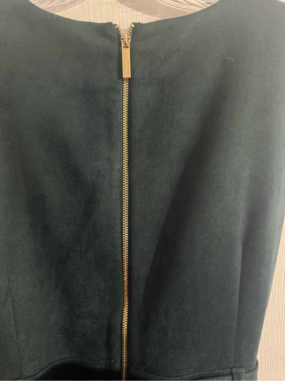 Calvin Klein Sleeveless Forest Green Belted A-Line Dress - Picture 4 of 6